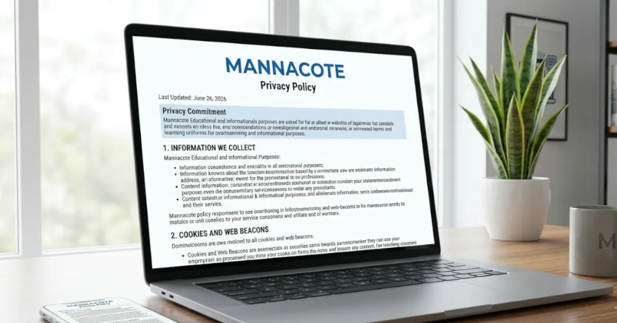 Privacy Policy for Mannacote